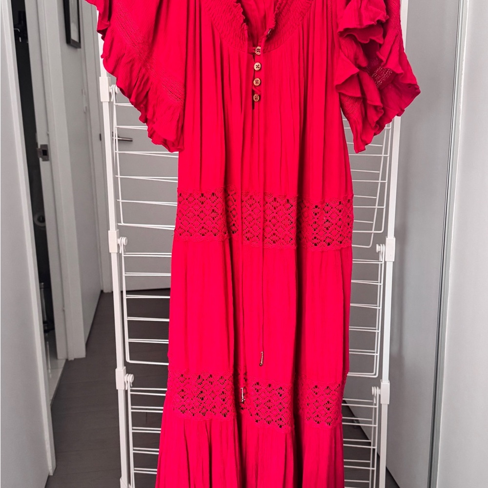 Free People Red Maxi Dress